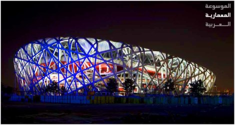 عش الطائر - استاد بكين الدولي - لقطة ليلية